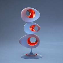 egg sculpture art contemporary miniature hollow sculptures abstract statue activity deco 3d print model - Mito3D