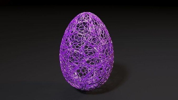 egg voronoi beautiful dry wood decor interior decoration figure wireframe lamp wire art 3d print model - Mito3D