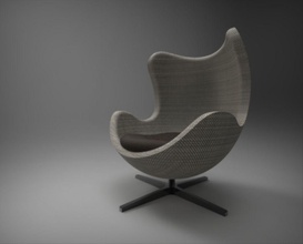 ovo cadeira sala projeto sofá poltrona mobília livraria dormitório casa salão braço 3d print model - Mito3D