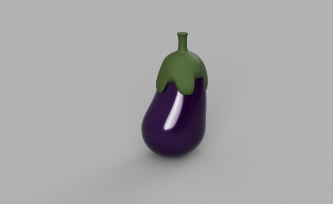 eggplant aubergine house vegetable produce food parmigiana tasty space decor 3D print model - Mito3D