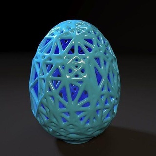 huevo pascua resurrección of plastico voronoi 3d impresión 3dprinting comida arte estatua imprimible escultura nido esculturas 3d print model - Mito3D