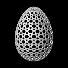 yumurta kabuğu abajur yuvarlak sanat ev aydınlatma sız piller mimari dış manzara Paskalya baskı paralar rozetleri paraları 3d print model - Mito3D