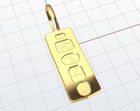 egypt bar pendant jewelry gold horus pendants 3d print model - Mito3D