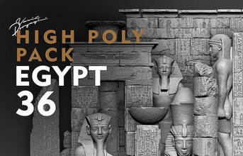 egypt environment assets high poly game resources 3d architecture buildings exterior models props kitbash zbrush house outdoor 3d print model - Mito3D