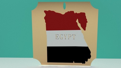 ägypten karte land afrika mittlerer osten nationen arab reise kontinent farbe kunst skulpturen 3d print model - Mito3D