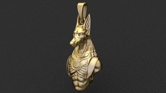 Egypte pendentif anubis Dieu bijoux Collier égyptien pharaon ancien pyramide sculpture monument pendentifs Momie art sphinx archéologie temple 3d print model - Mito3D