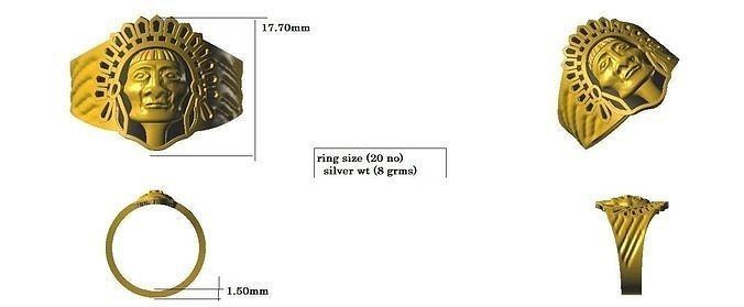Egitto stile squillare design tradizionale bronzo disgiunto retrò arte illustrazione ornato oro antico statua scientifico vecchio chimica gioielleria anelli 3d print model - Mito3D