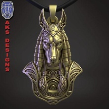 egyptian anubis v1 pendant jewelry jewel jewellery biker fashion riders punk jewelri skull angry ancient medieval animal dog wolf creature celtic religious mythical fantasy fictional pendants 3d print model - Mito3D
