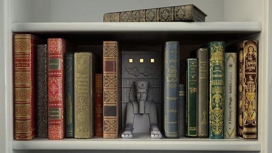 egyptian booknooks ancient bookend fantasy fdm kickstarter old sphynx diorama pharaon library scenic nilo sfinge book libraries supportless booking house accessories 3d print model - Mito3D
