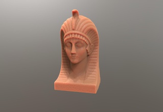 egyptian bust female art egypt body woman printable ancient medieval sand stone curvy head sculptures 3d print model - Mito3D