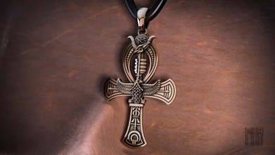 egyptian cross ankh jewellery modell stl cnc religion faith eagle eye luxury wax printable style pharoah art symbol jewelry 3d print model - Mito3D