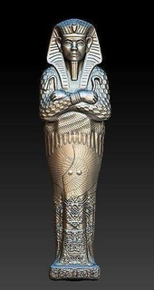 egipcio momia tutankamón 3d modelos canalla oro joyería Arte escultura joya 3d print model - Mito3D