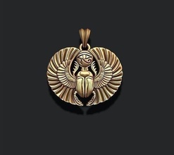 mısırlı bokböceği kolye böcek mısır takı mücevher altın lahit skarabey faraon mumya firavun piramit horus göz horuseye cnc 3d print model - Mito3D