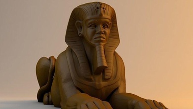 égyptien sphinx 3d impression temple dieu egypte tombeau pyramide archéologie momie statue pharaon sarcophages sarcophage sculpture monument déité efficace ancien hiéroglyphique art sculptures 3d print model - Mito3D