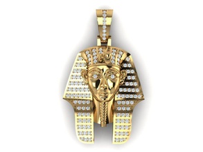 ehypt Kral kolye takı Mısır tut altın baskı matrix gergedan zbrush çekicilik 3d print model - Mito3D