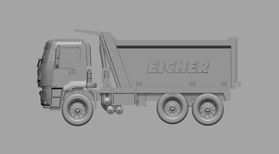 eicher truck vehicle trailer car lorry large games toys 3d print model - Mito3D