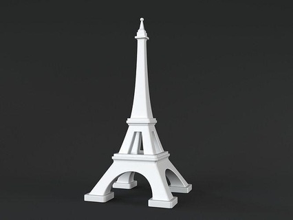 eiffel simple tower art architecture travel fames design french france vertical sculptures 3d print model - Mito3D