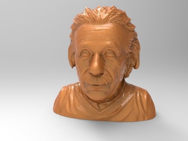 einstein 3d impresión albert imprimible busto estatua retrato enmarcado galería fuerza aerea libra esterlina arte esculturas 3D print model - Mito3D