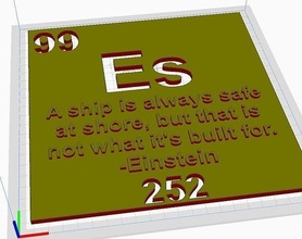 einstein quote art albert scientist science physicist quotes sailing boats boating elements chemistry signs logos 3d print model - Mito3D