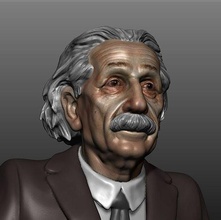 Einstein zbrush minyatür insan yazdırılabilir karakter heykel heykelcik kişi adam oyuncaklar Sanat heykeller 3d print model - Mito3D