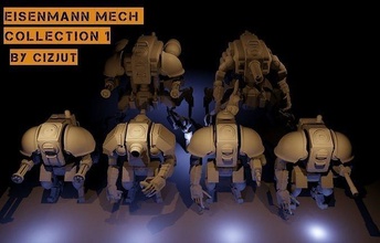 Hombre Acero mech colección 1 tío robot martillo guerra Guardia Imperial ww2 artillería mesa juego mecánico ciencia fi miniaturas 40k batalla juegos juguetes tablero 3d print model - Mito3D