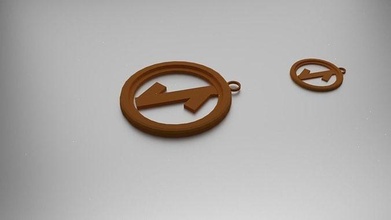 eiwaz pendant jewelry fashion norse pendants 3d print model - Mito3D