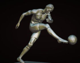 el futbolista art soccer football ronaldo 3d 3dprint print figure sculpture sculptures 3d print model - Mito3D