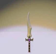 eldar dague marteau guerre épée arme fantaisie elfe sombre loisir diy 3d print model - Mito3D