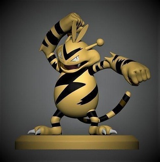electabuzz pokemon illustration art figure character game statue actionfigure sculpture nerd geek boardgame toy games toys 3d print model - Mito3D