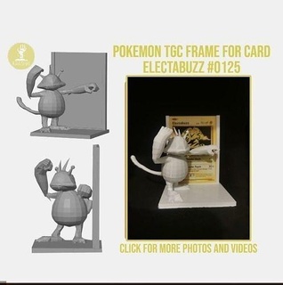 Electabuzz pokemon tcg çerçeve kart ticareti oyunu kartı Sanat elektrik pokemonu fortcg hobi kendin yap 3d print model - Mito3D