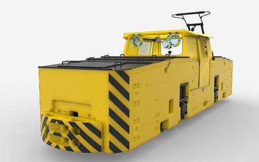 electric locomotive k14 mining equipment coal resources rock science engineering 3d print model - Mito3D