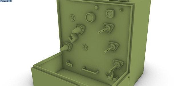 elektrisch Transformator Maquette Leistung architektonisch Außen Gebäude Miniaturen Haus draussen 3d print model - Mito3D