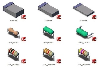 eléctrico componentes resistor LED axial batt soporte condensador beber smd inmersión electrólito radial fusor klemnic optoupropiador suministro Sol 16 ohm enlace Ciencias Ingenieria 3d print model - Mito3D