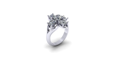 elegance jewelry gem luxury shining gold silver platinum diamond ring printable brilliant fashion beauty precious jewellery sterling ruby sapphire diamant brillant rings 3d print model - Mito3D