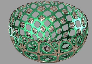 elegant basket house 3dprint art bowl decoration houseware kitchen dining 3d print model - Mito3D