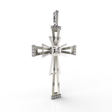 elegant classic crucifix pendant jewelry jewellery necklace fashion beauty modern diamond ring religiou object printable catholicism gem gold jesu jewel christian pendants 3d print model - Mito3D
