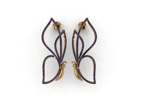 elegante pendientes ligero motivos sencillo espárragos tapas bali aros colgado joyería joya 3d print model - Mito3D