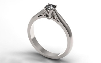 elegante anello di fidanzamento 004 gioielli engagementrings anelli le signore jewelrydesign 3d print model - Mito3D
