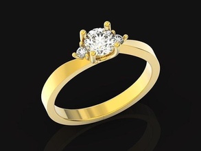 elegant Engagement Ring Steine 315 Diamant Silber Mode Hochzeit Gold Juwel brillant Schmuck Saphir 3d print model - Mito3D