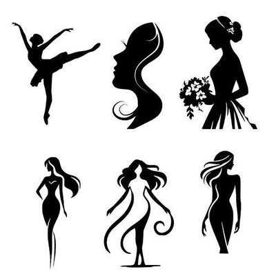 elegant female silhouette 3d print wall decor home office stl model art printing interior digital modern house 3d print model - Mito3D