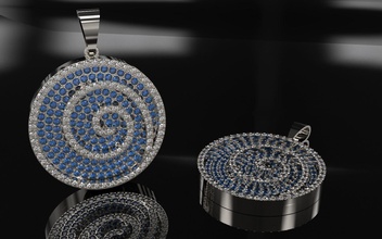 pendentif élégant or pendentifs d'argent bague en diamant imprimable de l'habillement engagem la livre sterling gem contemporaine bijoux mariage le l'engagement l'anneau anneau mode 3d print model - Mito3D