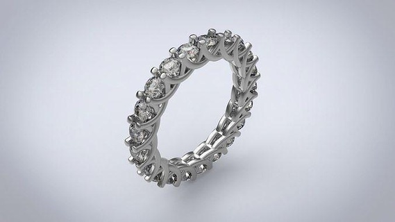 élégant bague bijoux or argent diamant bijou gemme engagement mode blanc brillant beauté platine anneaux 3d print model - Mito3D