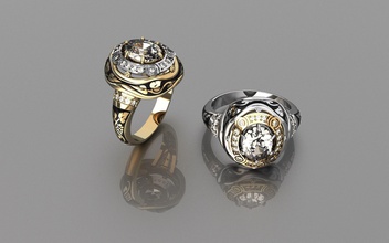 elegante anillo 1 la joyería joya de oro el platino brillante diamante gem precioso tesoro los anillos 3d print model - Mito3D