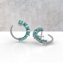elegante sofisticato orecchini gioielleria lusso squillare anelli prezioso stampabile argento gioiello brillante moda bellezza diamante orecchino braccialetto zaffiro gemma diamant cristallo oro 3d print model - Mito3D