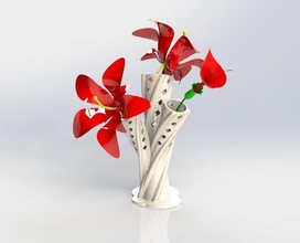 elegante vase dekorieren Haus elegant Dekoration Wohnzimmer Schreibtisch Blumen drucken Dekor 3d print model - Mito3D