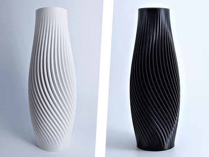 elegant vase version meek mode spiral decoartion decor factorian design home dektop office minimalist modern decoration flower vases decorative house 3D print model - Mito3D