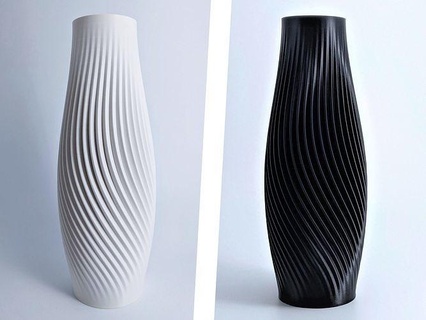 elegante vaso versão manso modo espiral decoartion decoração fatoriano Projeto casa dektop escritório minimalista moderno flor vasos decorativo 3d print model - Mito3D