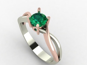 elegante anel Casamento engament Projeto brilhante resumo luxo jóia prata diamante moda argolas joalheria 3d print model - Mito3D