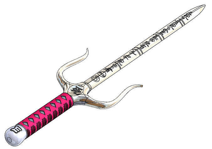 elektra sai armas espada japonés afilado arma samurai ninja cosplay cuchillo Arte esculturas 3D print model - Mito3D