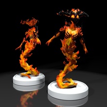 elemental dnd fantasy miniature tabletop lava magma creature volcano fictional humanoid fairy art sculptures 3d print model - Mito3D